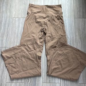 Khaki Flare Scrunch Butt Leggings